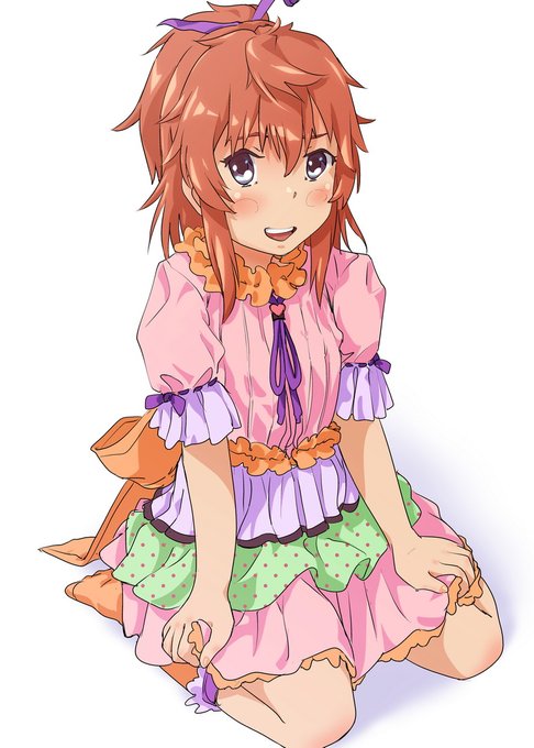 お誕生日なので可愛い服来てみたなっつん。おめでとう!そしておもらしし差分描いてごめんなさい。 