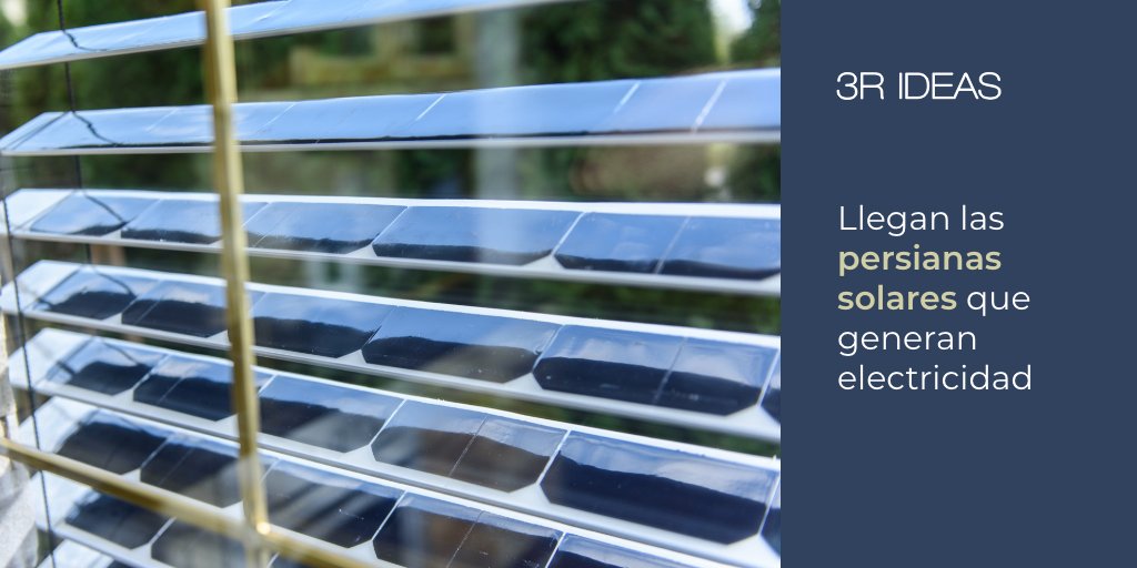 3RIdeas's tweet photo. La firma #SolarGaps desarrolló un sistema de persianas con #PanelesSolares que transfieren la electricidad a la red o a una batería de almacenamiento.
El sistema de #EnergíaRenovable reduce el uso de aire acondicionado hasta en un 65% y el consumo de energía un 30%.
#3RIdeas https://t.co/4OnJYeMIoR
