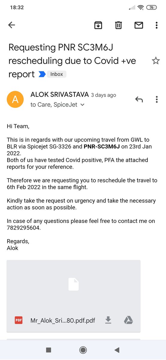 aloksesampark's tweet photo. Pathetic^2 , CovidFreeDateChange waiver denial even after I had sent email to @flyspicejet as soon as the reports were provided to me and also after several confirmations recorded on call(45 mins long) and email.Grievance raised to Nodalofficer, Appellate authority but no reply https://t.co/zRhyXVIHdP