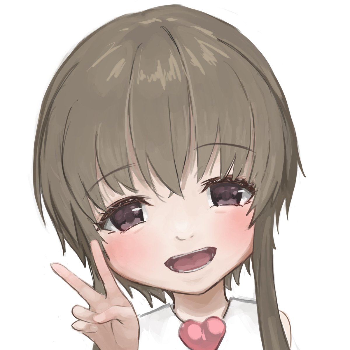 「アイちゃんパイセンでお顔の練習目を小さめに描くことを意識 」|いきのイラスト