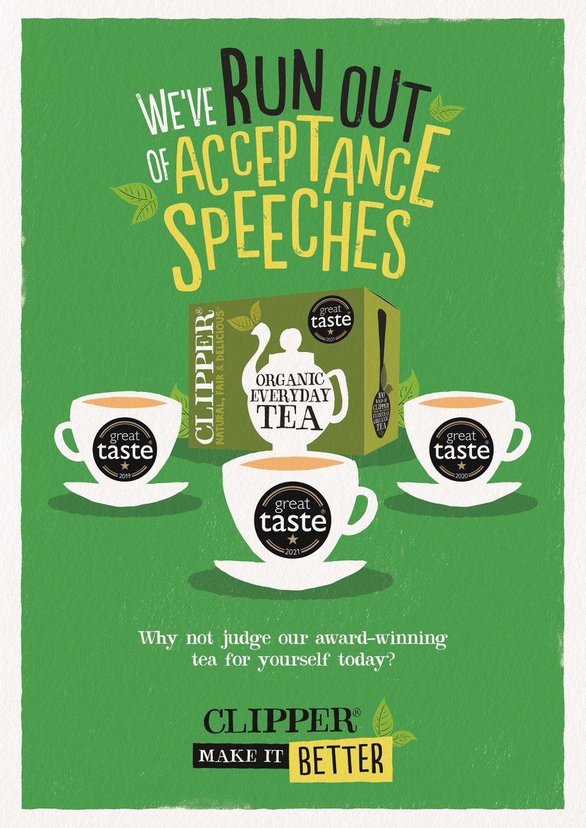 TCTradeJournal's tweet photo. Clipper Teas launches new 'Make it Better' marketing campaign: https://t.co/VgrKvVD8zd @clipperteas #tea #ClipperTeas #marketingcampaign #fairtrade https://t.co/CVC0O2mKk9