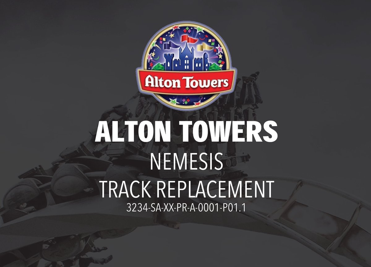 TowersTimes's tweet image. (1/2) Following Friday’s news that Alton Towers have submitted an application to confirm the lawlessness of maintenance works to Nemesis, documents have since been uploaded to the application. It is proposed that the majority of the rollercoaster's track pieces are replaced...