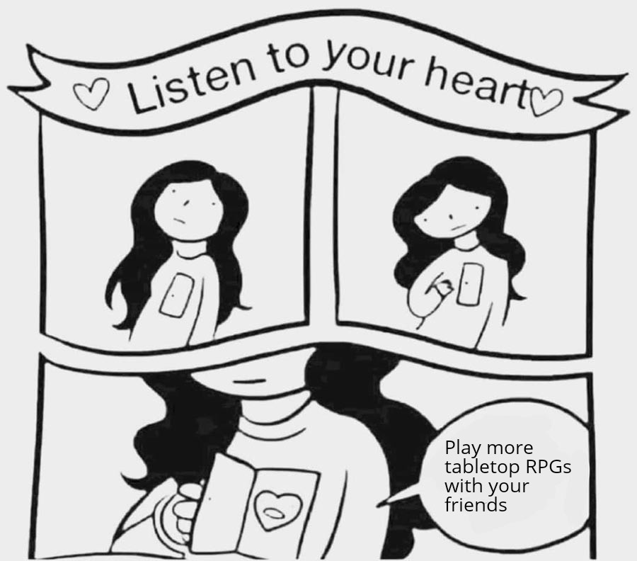 RPGamesbe's tweet photo. A bigger truth has never been spoken! #rpg #ttrpg #ttrpgs https://t.co/inF6qTIrfS