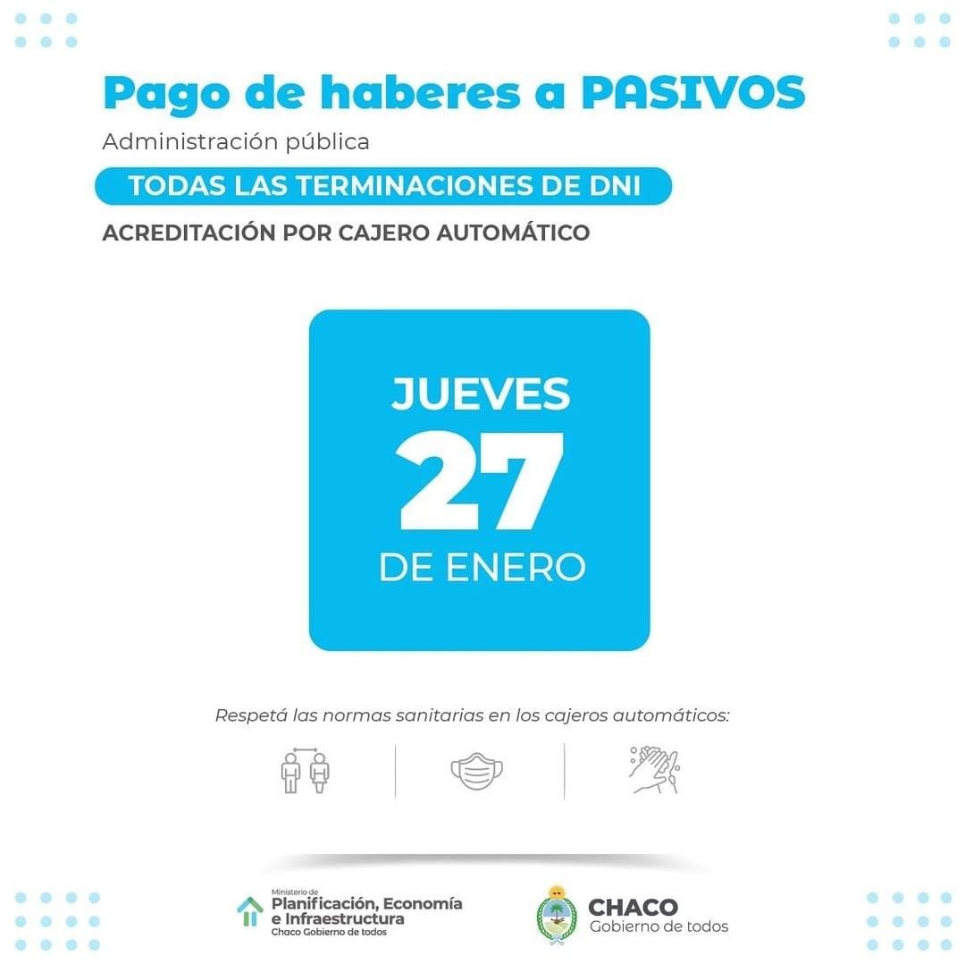 GobiernoChaco's tweet photo. 📅 Fecha de pago de haberes a trabajadores y trabajadoras de la Administración Pública Provincial 🙌🏼

#ChacoGobiernoDeTodos https://t.co/88GWupxY39