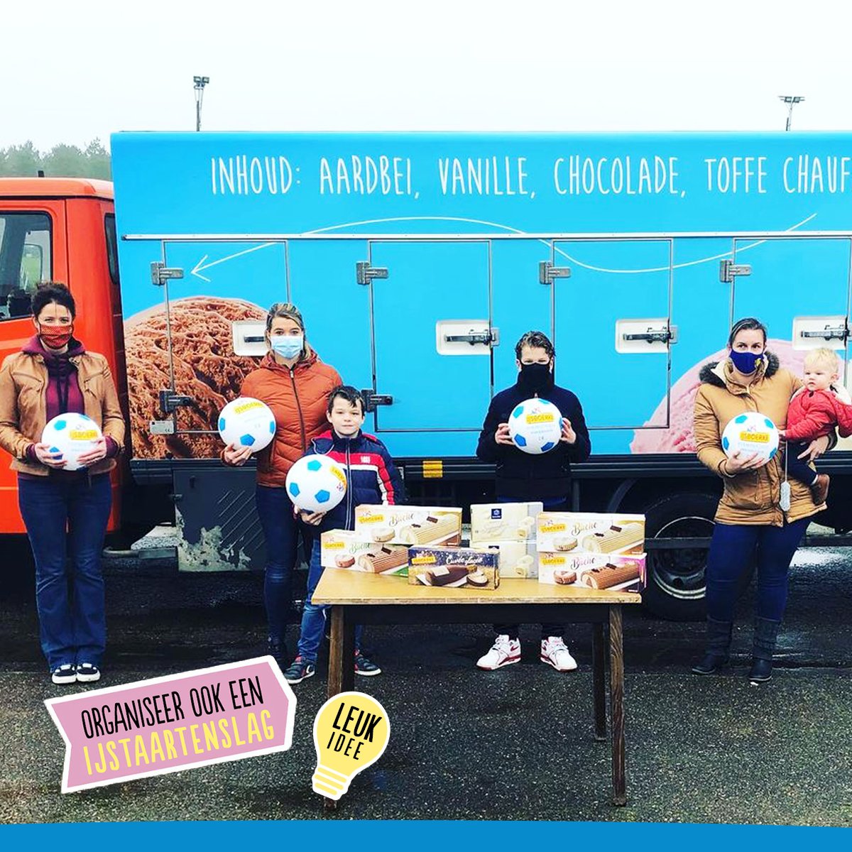 #IJSTAARTENSLAG: Ook in 2021 gingen weer heel wat verenigingen, voetbalclubs en scouts- of chirogezelschappen uit de (ijs)bol met onze ijstaartenslag! 🥳 Doe jij straks gezellig (opnieuw) mee met onze voorjaarse friskoslag! 🥰