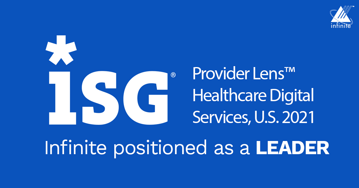 Infinite is recognized as LEADER in ISG Provider Lens™ Healthcare Digital Services, U.S. 2021 infinite.com/isg-healthcare… #Infinite is recognized as LEADER in ISG Provider Lens™ Healthcare Digital Services # U.S. 2021