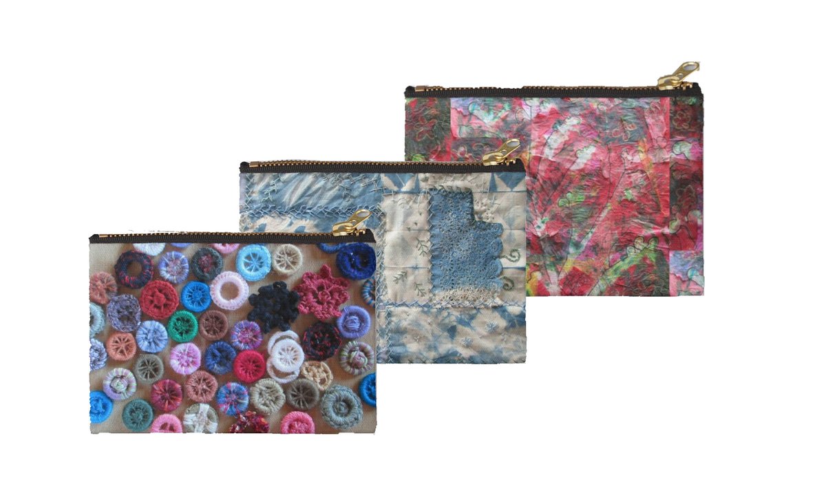 TheProofAngel's tweet image. Zipped pouches with collaged designs etsy.me/2SorO6B #Etsy #TheRainbowAngel #TraditionalTextile
