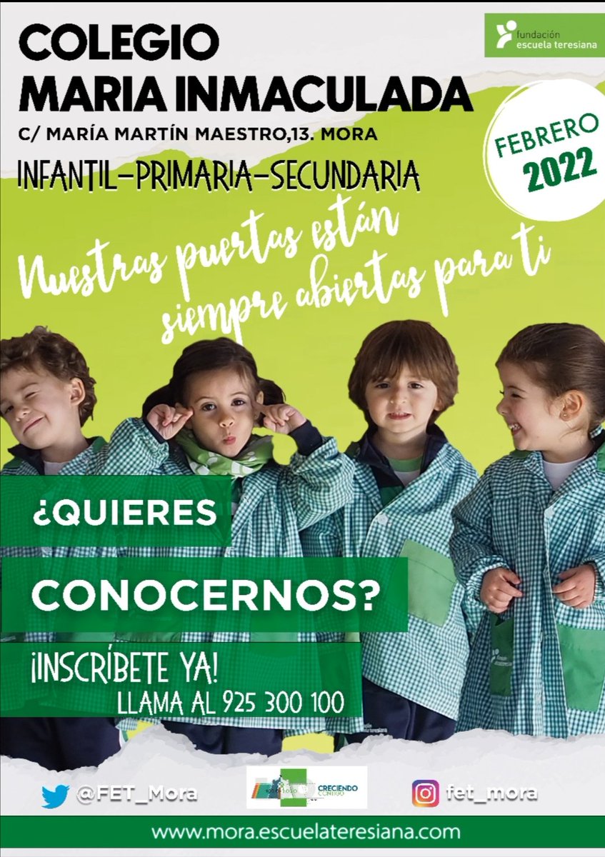 FET_Mora's tweet photo. ¿Quieres conocernos? Llámanos  e inscríbete #admisiones #protagonistascontigo https://t.co/pWCoxM2TEp