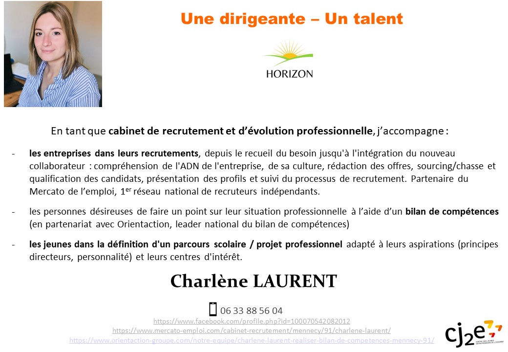 C'est le moment "découverte des talents" de nos adhérents ! Charlène Laurent vient de rejoindre notre réseau, bienvenue Charlène ! Plus d'infos sur le post joint 🔽🔽🔽