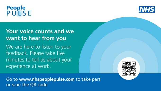 ChristieStaffHW's tweet photo. Remember to give us your views of your current working experience. The People Pulse survey for this quarter will be open until 31st Jan for your feedback. #NHSPeoplePulse https://t.co/j6DOE2cCci