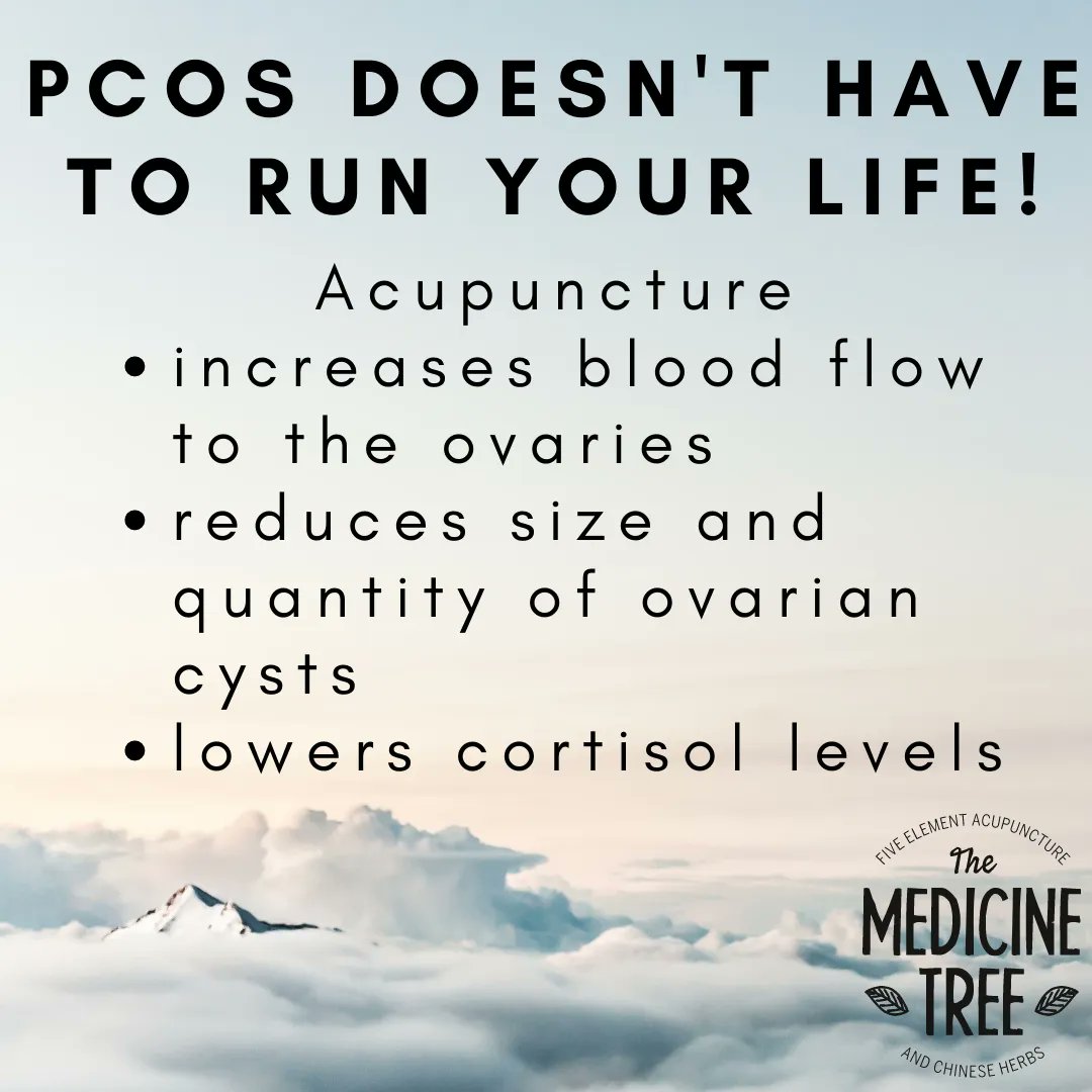 TheMedicineTree's tweet photo. Studies show that acupuncture works well for regulating hormonal conditions like PCOS (Polycystic Ovarian Syndrome) and helping you get a handle on the symptoms that impact your day to day life the most. Give us a call at 7208831141 and schedule your consultation today. https://t.co/VSP7v6Oc7E