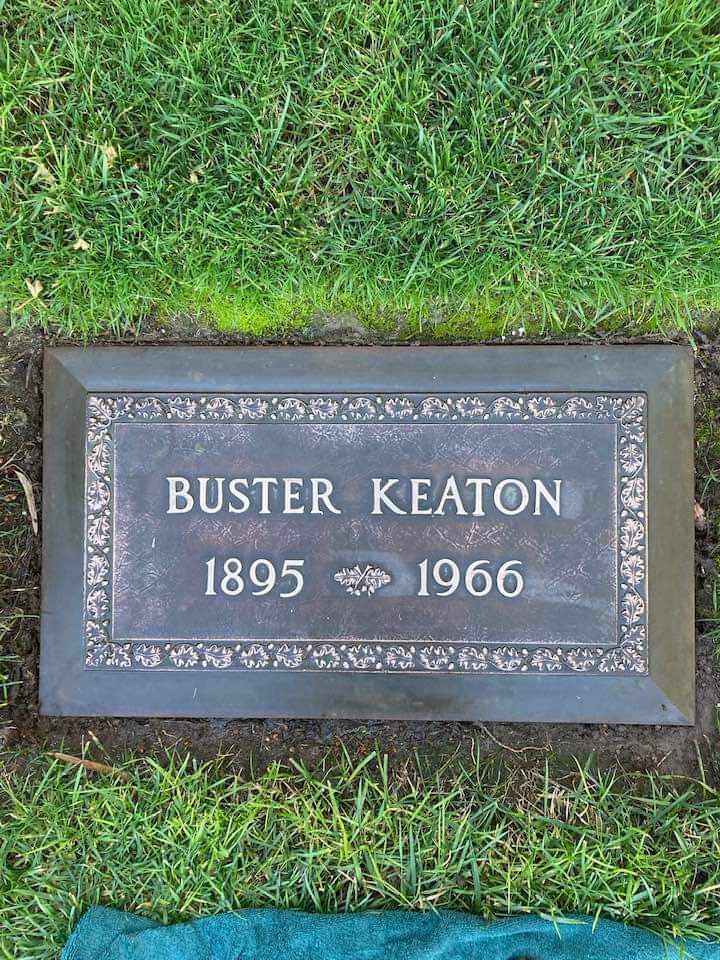 JimLNeibaur's tweet image. Someone voluntarily restored Buster Keaton&apos;s headstone.  I have something in my eye.....