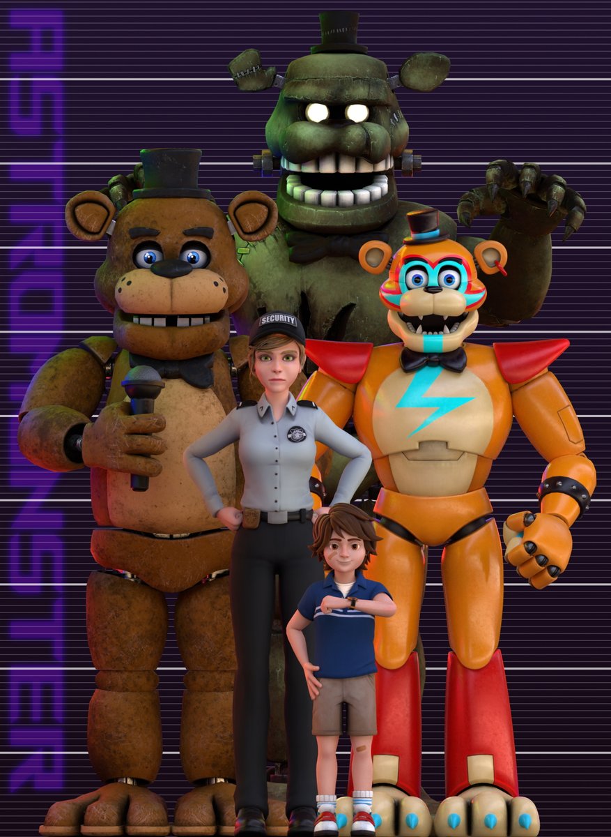 FNaF Security Breach Character size comparison chart, made by me