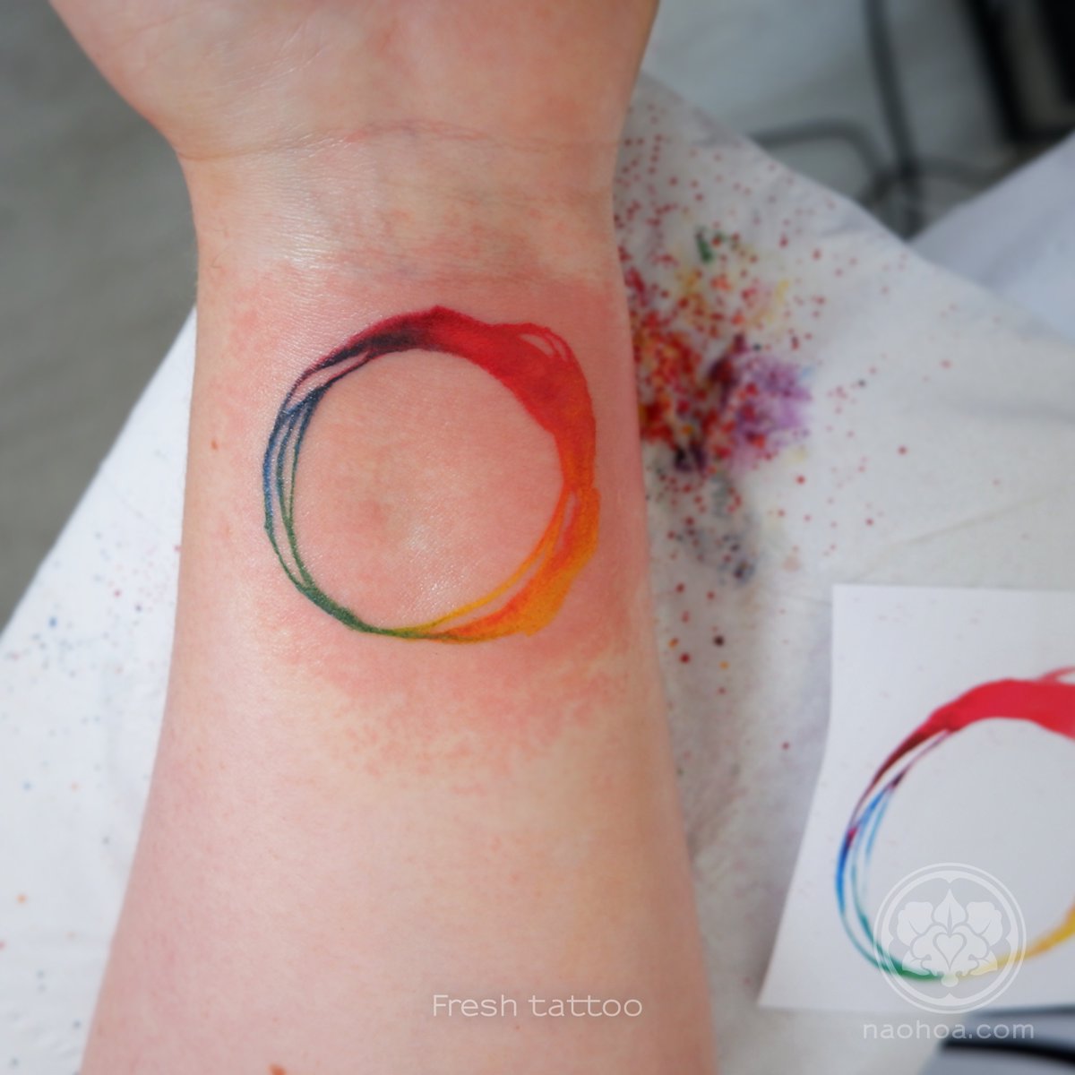 All the rainbow loops are official gone~ 🌈 
Should I design more? Comment below! 🎨

#watercolourtattoo #rainbowtattoo #colourtattoo #femaletattooartist #cardiff #cardifftattoo #tattoocardiff #wales