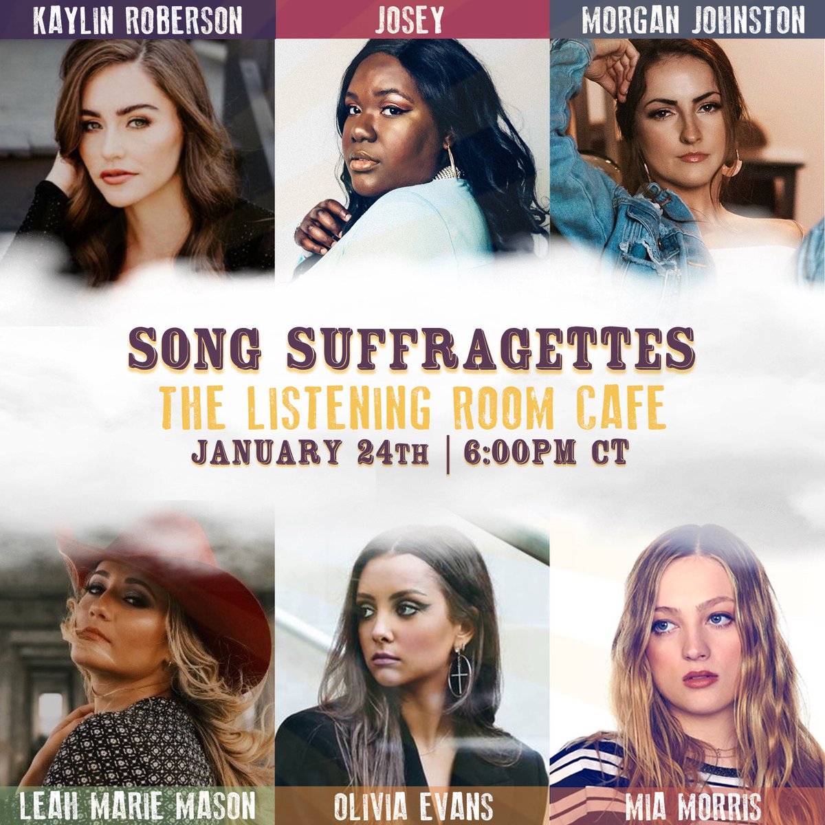oliviaevansofcl's tweet photo. I’ll be making my @SongSuffragette debut tonight at 6pm CST at the @ListeningRoom! Stream on their YouTube page or get your tickets at https://t.co/WjP5LTWN7m https://t.co/bx51g16nO5