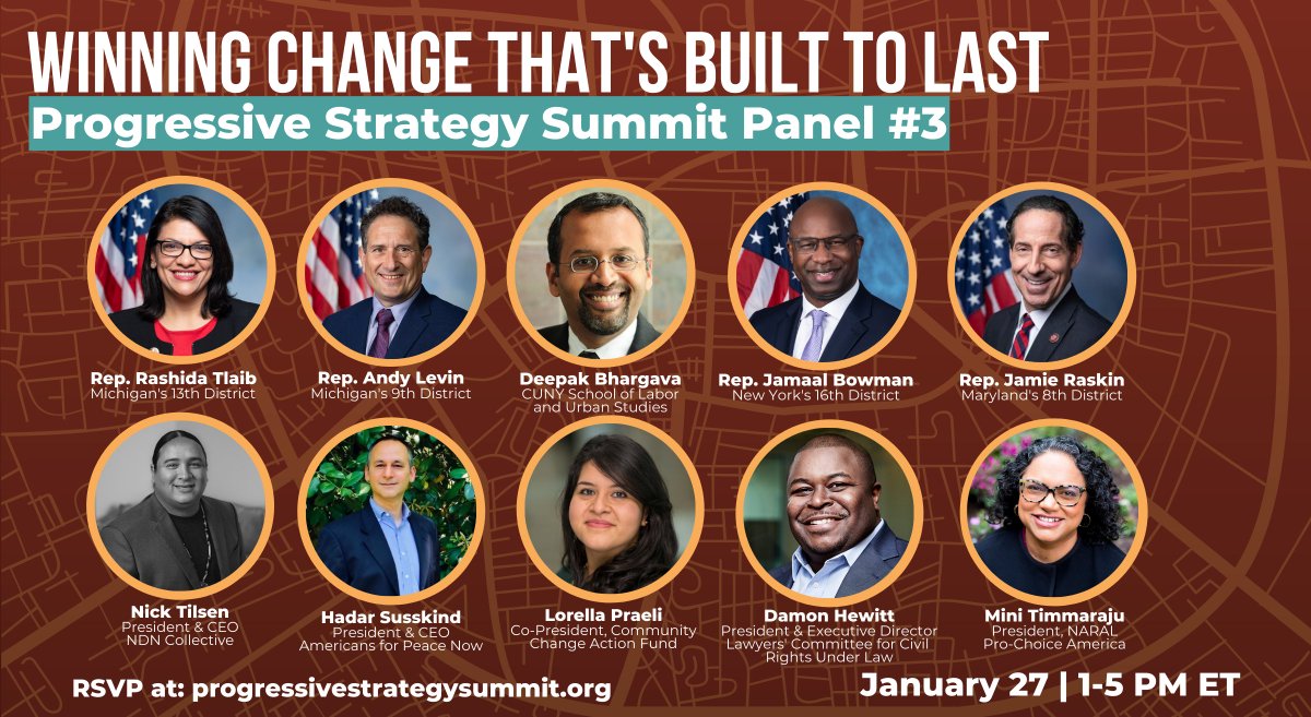 WeAct4progress's tweet image. 2021 taught the progressive movement a lot of important lessons that we must take moving forward.

On Thursday, our third #ProgressiveStrategySummit panel will feature special guest policymakers and movement leaders as we map the road ahead. Join us!