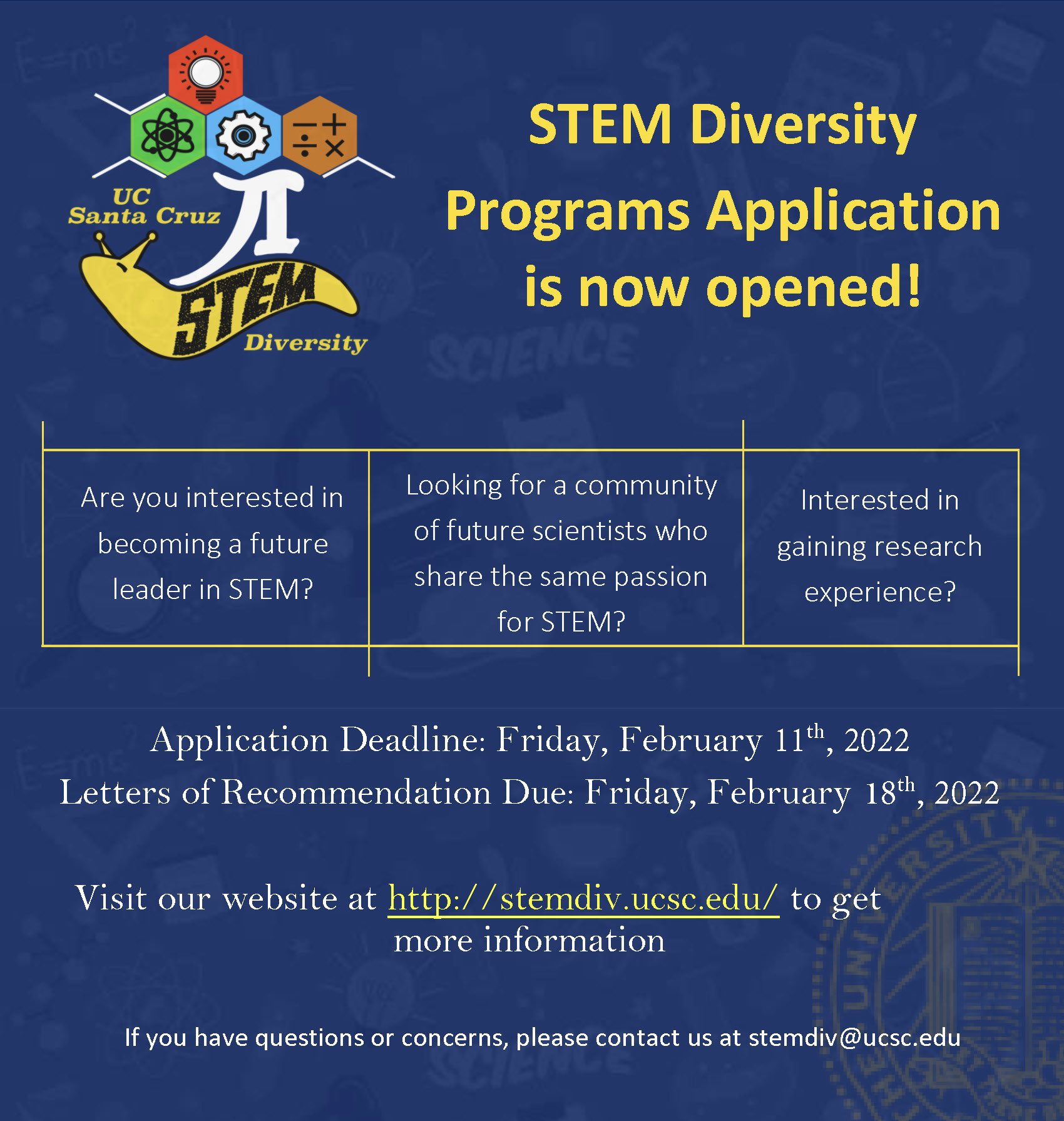 Ucsc Final Exam Schedule Fall 2022 Ucsc Stem Diversity (@Stemdiv) / Twitter