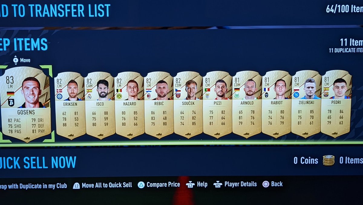 ThomasHall44's tweet photo. @LiamW1232 @sbc_tips This was mine. All duplicates and only one tradable swap https://t.co/TdnWKBM1wX
