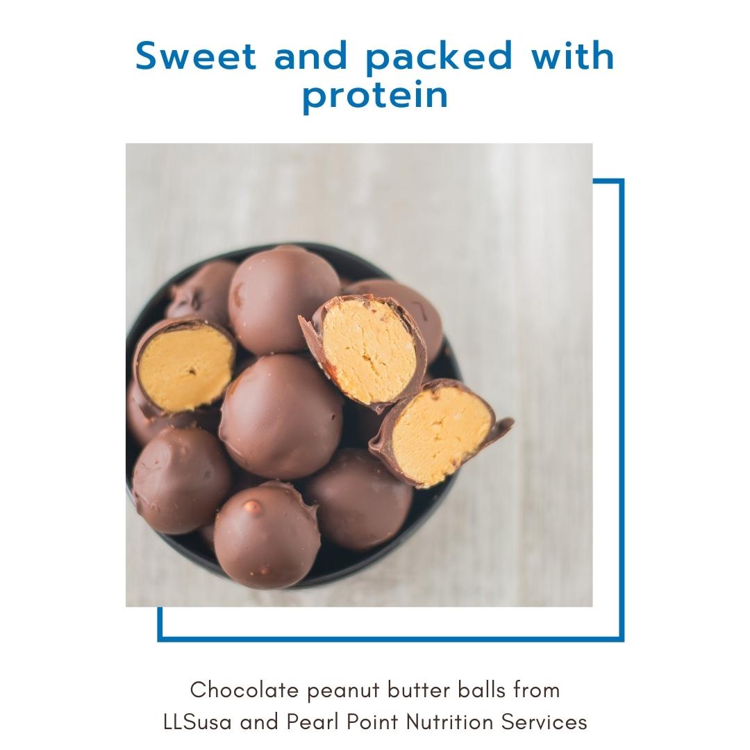 When maintaining a healthy weight during cancer treatment is challenging, these chocolate peanut butter balls from @llsusa are a sweet way to add protein to a diet. 

​#cancerfighter #cancerwarrior #cancersucks #cancercaregiver #cancer #cancernutrition