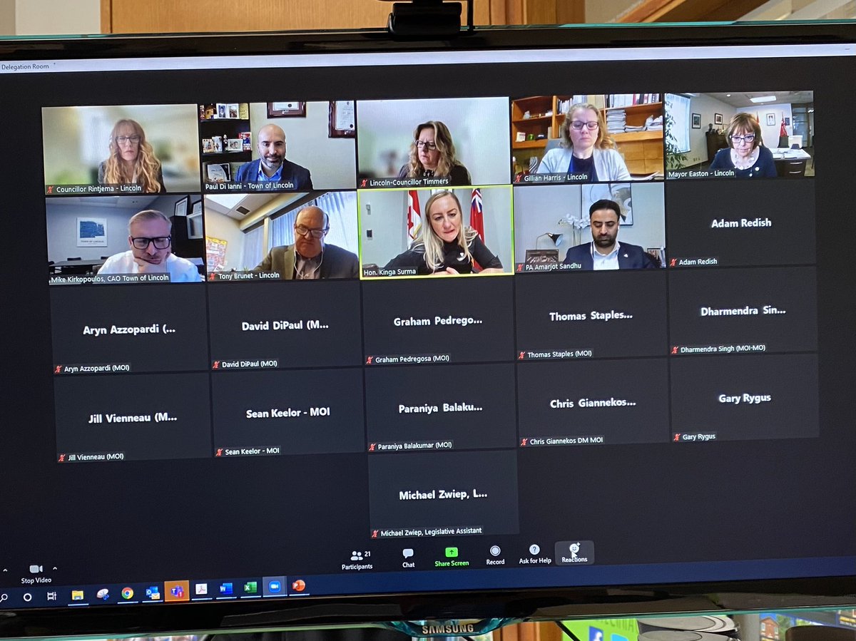 Thank you to <a href="/KingaSurmaMPP/">Kinga Surma</a> and the team at <a href="/ONinfra/">ON Infrastructure</a> for our <a href="/ROMA_Ont/">ROMA</a> delegation today. Our team discussed a number of key infrastructure priorities, including climate change adaptation and access to high-speed broadband for our community. #ROMA2022