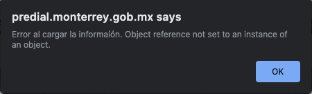 lejandro83's tweet photo. Hola @Cicmty tengo problemas con la pagina del predial. Me podrían ayudar? https://t.co/Rot9y1wV4i