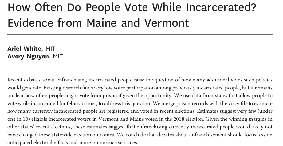 Our note on voting from prison is out in @The_JOP... little thread on context coming up!