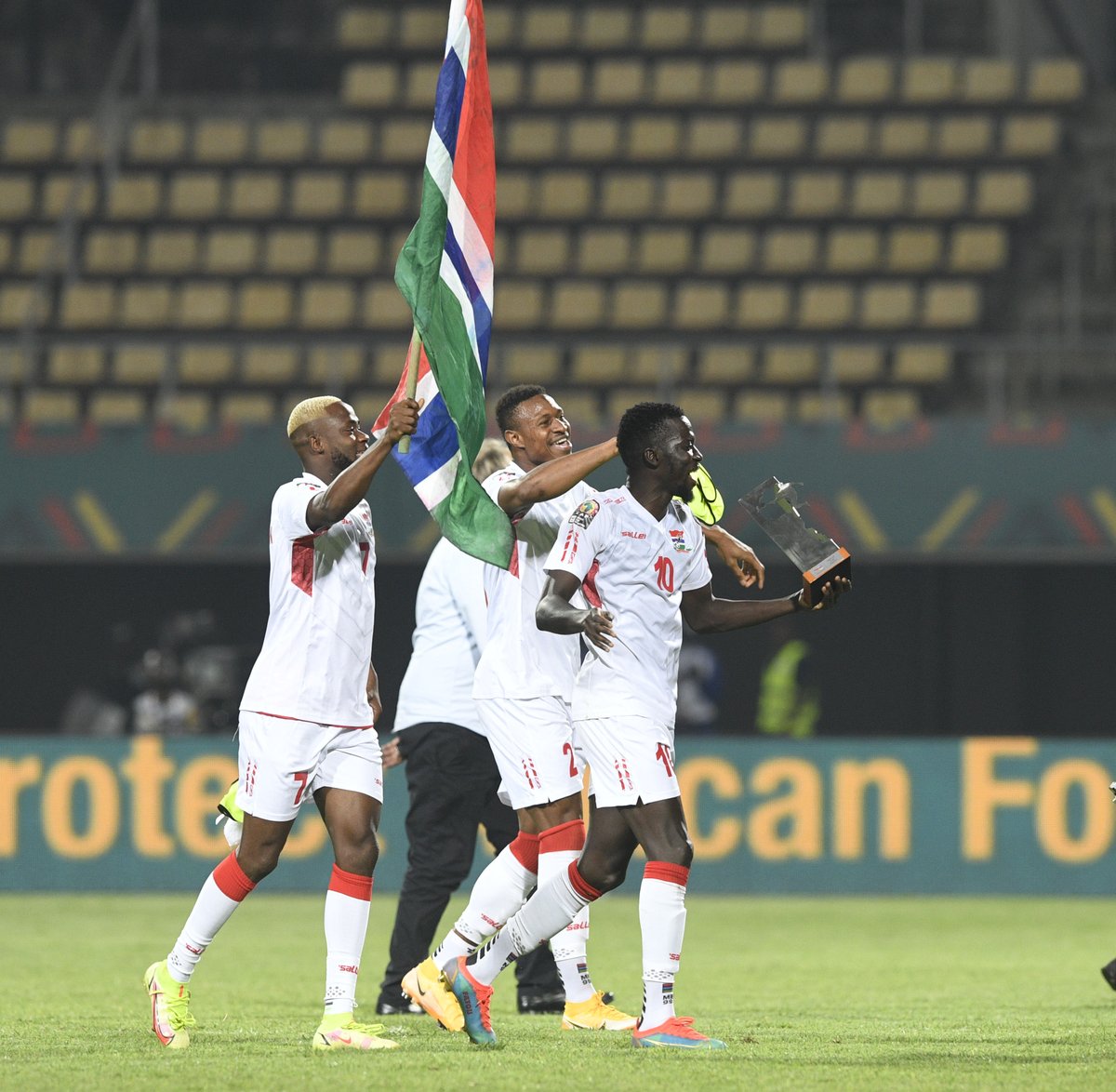The tournament debutants’ fairytale run at the African football showpiece continues😍  🇬🇲