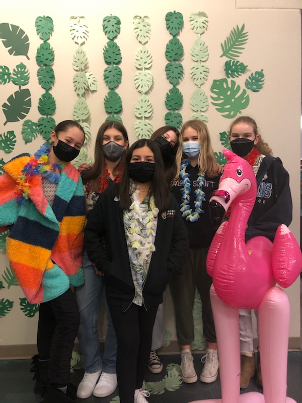 NovaClassical's tweet photo. SoL students had a blast at their Tropical themed social event on Friday. Hopefully this will bring warmer weather our way! Happy Monday! 🥶 https://t.co/xCXGjumZ9h