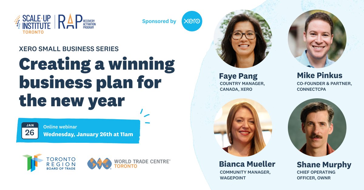 🇨🇦 Want to set your business up for success &amp; avoid mistakes made while strategic planning?

Join us for a <a href="/TorontoRBOT/">Toronto Region Board of Trade</a> Recovery Activation Program Webinar on January 26 with <a href="/Connect_CPA/">ConnectCPA</a>, <a href="/Wagepoint/">Wagepoint</a> &amp; <a href="/OwnrCo/">Ownr</a>

Register here: bit.ly/338MXai 
#ReimaginingRecovery
