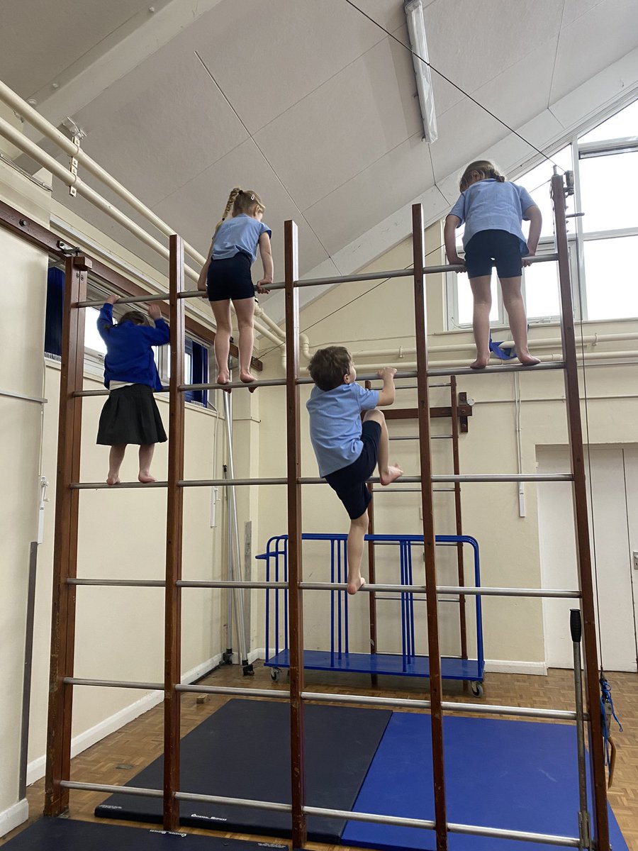 HagbourneSchool's tweet photo. Reception were super brave trying out the gymnastics equipment today! ⭐️ https://t.co/tIfAt82rTw