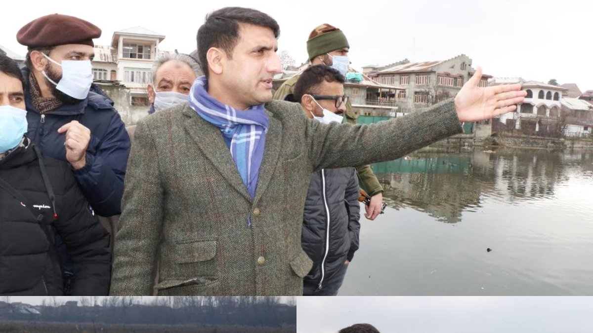KashmirRoshan's tweet photo. In order to review the pace of ongoing process of rejuvenation and restoration works on historical water bodies in Srinagar, the DC #Srinagar on Monday conducted a visit to #KhushaalSar, #Gilsar & #Vicharnag to inspect the works being carried out for restoration. https://t.co/J0lyWrw5D7