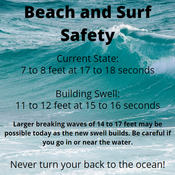 NWSBayArea's tweet photo. As the new swell arrives and builds later today, expect breaking waves to increase this afternoon in surf zones. If you're headed to the beach, please do so with caution and stay aware of the sea state.
#CAbeaches #neverTurnYourBackToTheOcean https://t.co/R9aKb1qHVr