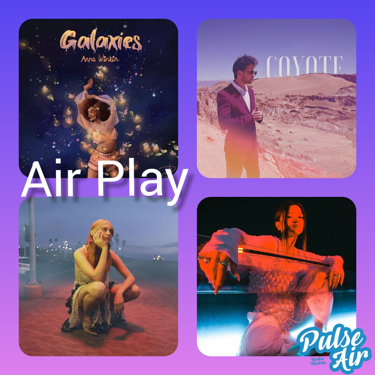 C'est le retour des nouveautés dans les Air Play 🎯 #PulseAirRadio  pour bien démarrer la seaine le rendez-vous musicale à18h. Avec dans notre nouvelle playlist #owlle , #goss, #SomaBloom , Anna Winkin  ,  #Meyy 🤩 À ce soir ! pulseair.be#Playlist #airplay #musicnews