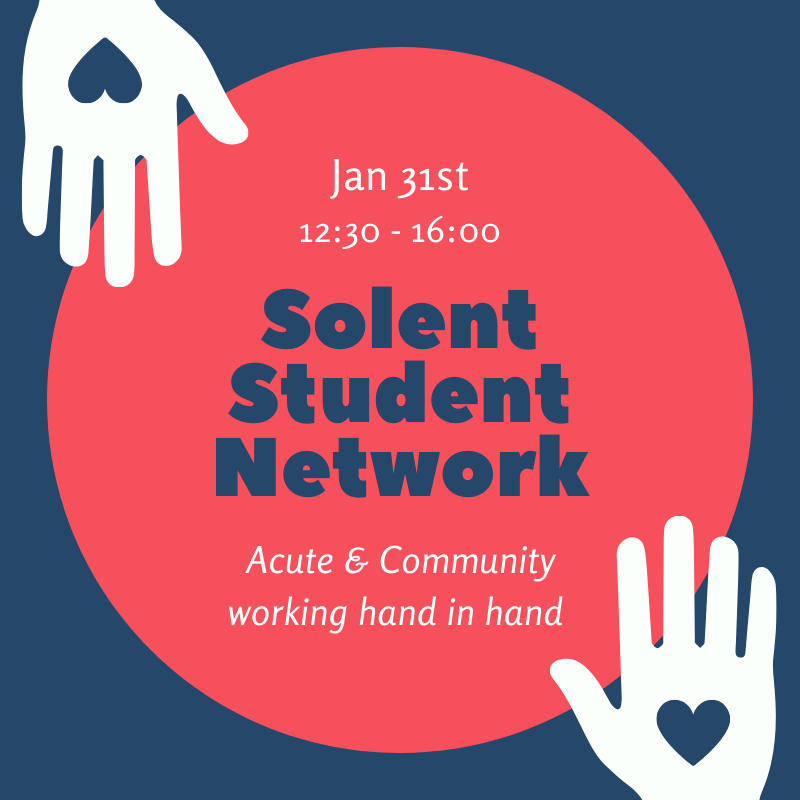LETSolent's tweet photo. Save the date!
#SolentStudentNetwork on Jan 31st. This month, we will be looking at the relationships between acute and community services.
All AHP and Nursing students welcome! Email educatorsinpractice@solent.nhs.uk to get a link. https://t.co/Y1Z3FebULb