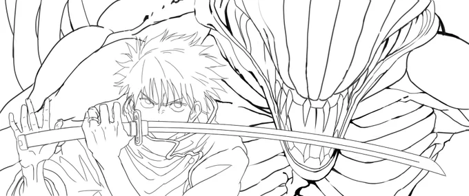 落書きのつもりで描き始めたら熱入ってきた
#呪術廻戦 
#呪術廻戦0 
#乙骨憂太 
#祈本里香 
#模写 
#下書き 