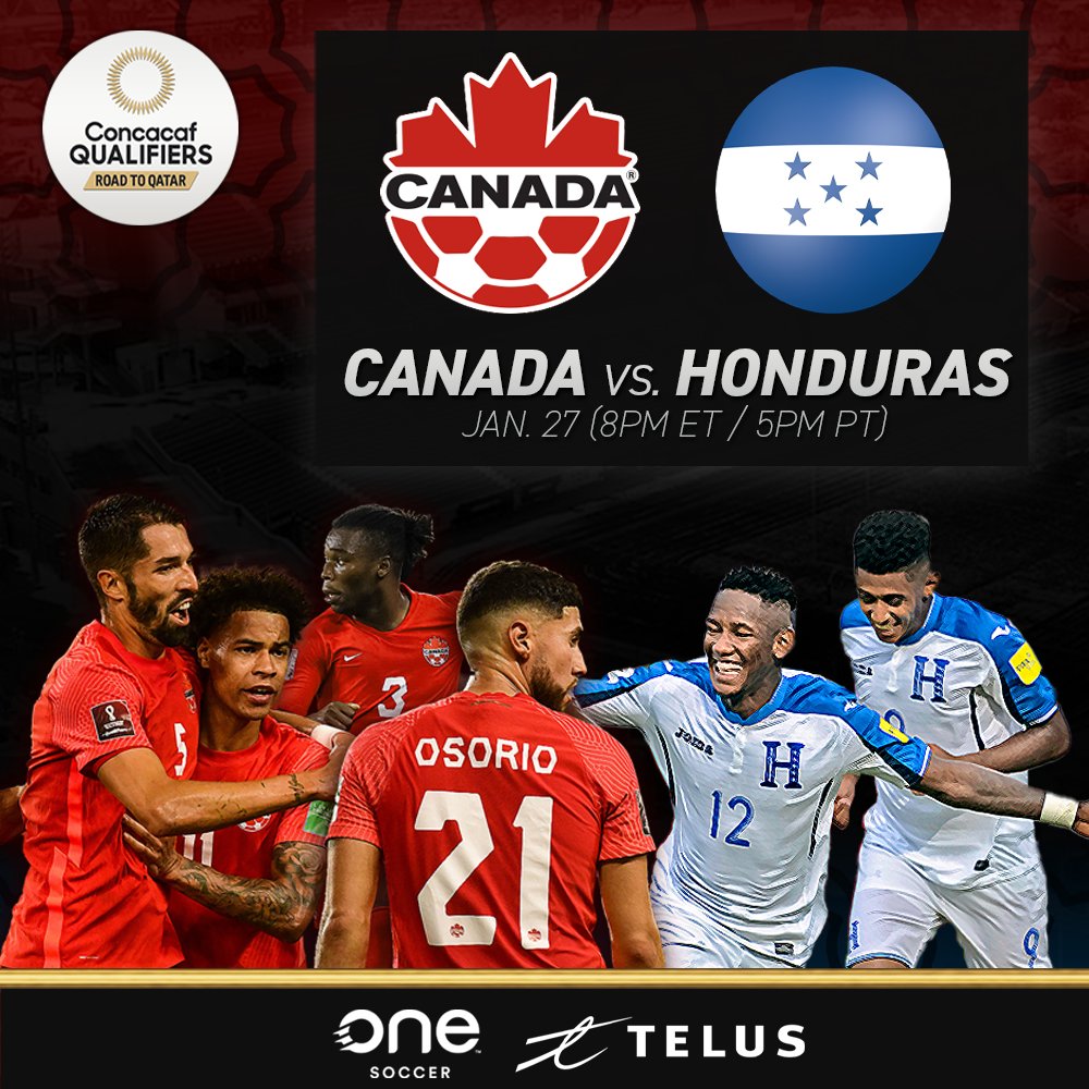 onesoccer's tweet photo. THIS WEEK on OneSoccer 🚨

The #CanMNT take on Honduras in San Pedro Sula, 10 years after suffering agony at Estadio Olimpico Metropolitano 👀

This time around? Honduras faces a very different Canada 🍁

⏰ Jan. 27 (Pre-Game 7PM ET)
📺 TELUS ch. 980
💻 https://t.co/hishXepRT3 https://t.co/Ugc0PExxDq
