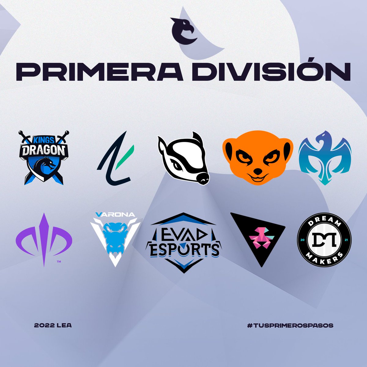 LEAmateur_'s tweet image. Y estos son todos los equipos que se van a unir a @KingsdragonEs @LKGamingClub @EuropeSaviorsCB @BisEsports y @OrionGG_ES  para nuestra Primera división, esperamos que la competición sea increíble y veros a todos animando❤

#TusPrimerosPasos
