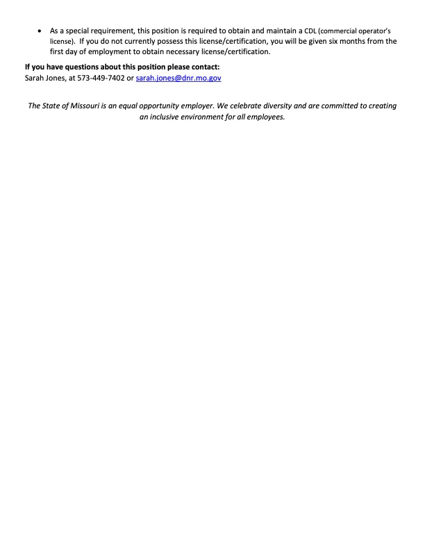 moinvasives's tweet photo. Please check out this Maintenance Worker position available with the Missouri Department of Natural Resources, Division of State Parks, located at Rock Bridge State Park. https://t.co/B29MkedqMz