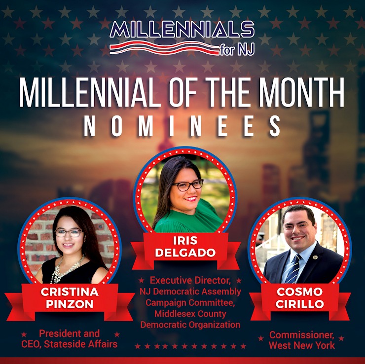 Congratulations to #LatinaCivicAction VP @MsCPinzon on being nominated for the #MillennialoftheMonth by Millennials for NJ! Today is the last day to vote, so please show your support for Cristina by clicking here to vote. bit.ly/3rqLJPO #LatinasLead
