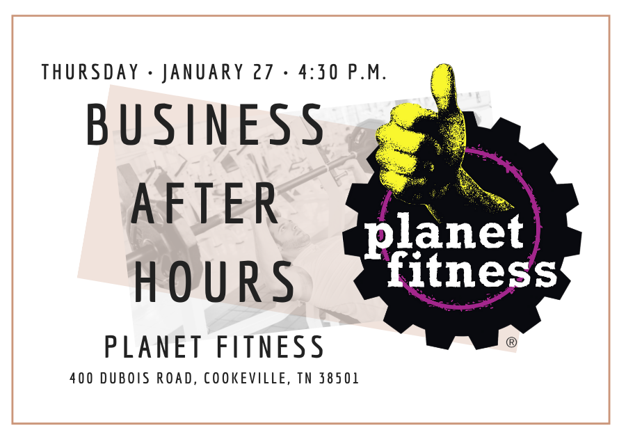 THIS THURSDAY ‼️

Enjoy light food, drinks and networking on January 27 while marking off a new years resolution and checking-out Planet Fitness' incredible facility. 

 🔗: cookevillechamber.chambermaster.com/eventregistrat…
