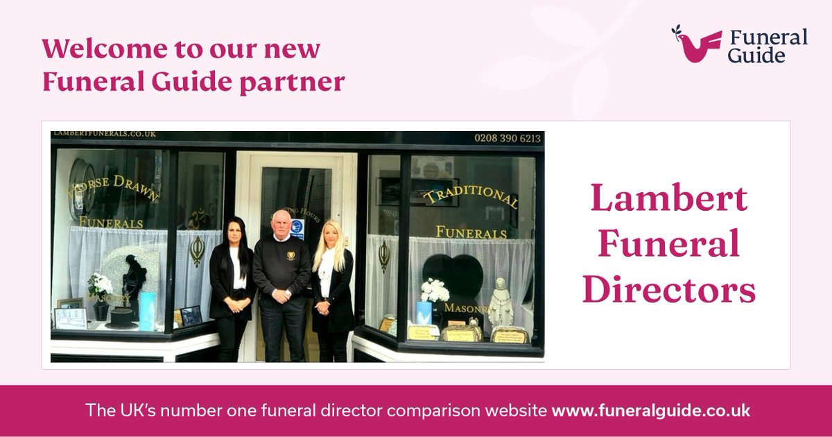 funeralguideUK's tweet photo. Welcome to Lambert Funeral Directors!
Run by a husband, wife and daughter team – Martin, Tina and Chloe - Lambert Funerals have served families across South West London and Surrey for many years, helping to organise funerals at a time of need.
#Welcome! #FuneralGuide https://t.co/by7jZdGTqt