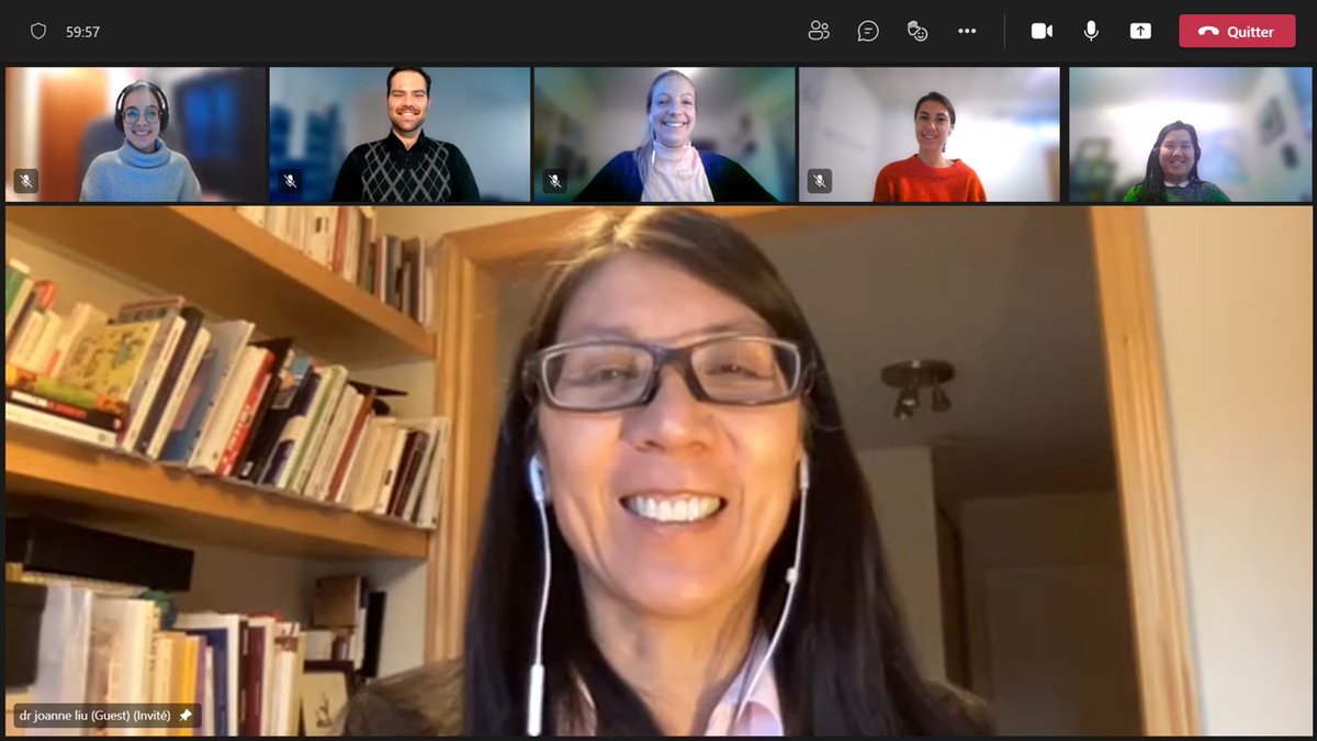 vic_than's tweet photo. Mes collègues et moi de la Fond. Jean-Charles-Bonenfant sommes ravis de rencontrer @DreJoanneLiu
Nous avons discuté:
➡️Son parcours @MSF
➡️Gestion de la pandémie au Qc et à l'int
➡️Les jeunes et l'avenir
Comme prof. de la santé,un moment inspirant et éclairant.Merci Dre Liu #FCJB https://t.co/rWERVlfByX