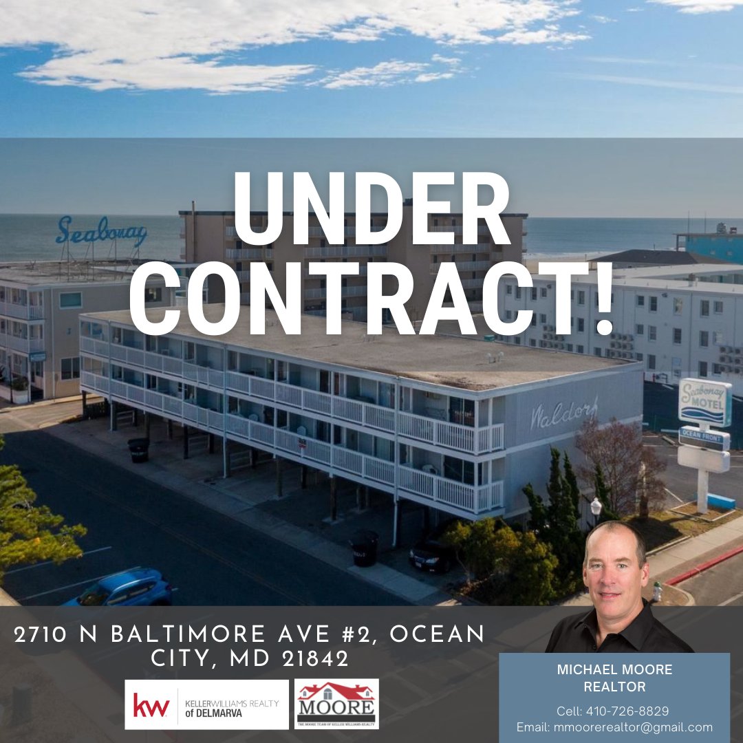 UNDER CONTRACT! 📝📝

📩 For your real estate needs, message us here: easternshoreproperties.net/contact
Or call 📲 Michael Moore at (410) 726-8829.

#undercontract #oceancitymd #OceanPines #BerlinMD #marylandrealtor #realestate #easternshoreproperties #themooreteamofkellerwilliamsrealty