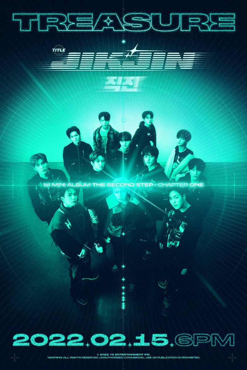 gaondinari's tweet photo. Treasure’s main title track “JikJin” has been revealed, green shades for our title poster looks gorgeously amazing, bring a new atmosphere with dark concept for our current comeback. Give you the most magnificent pictorial of your twelve precious gemstones. Hey, mark the date! ✦ https://t.co/i4UsZcE3uG