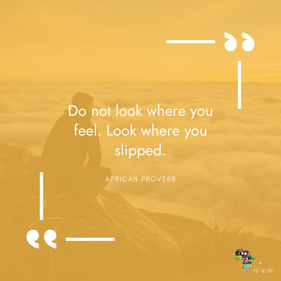 AfroGistMedia's tweet photo. Do not look where you feel. Look where you slipped.
#Afrogist #Africansinus https://t.co/wvpA8VxPcO