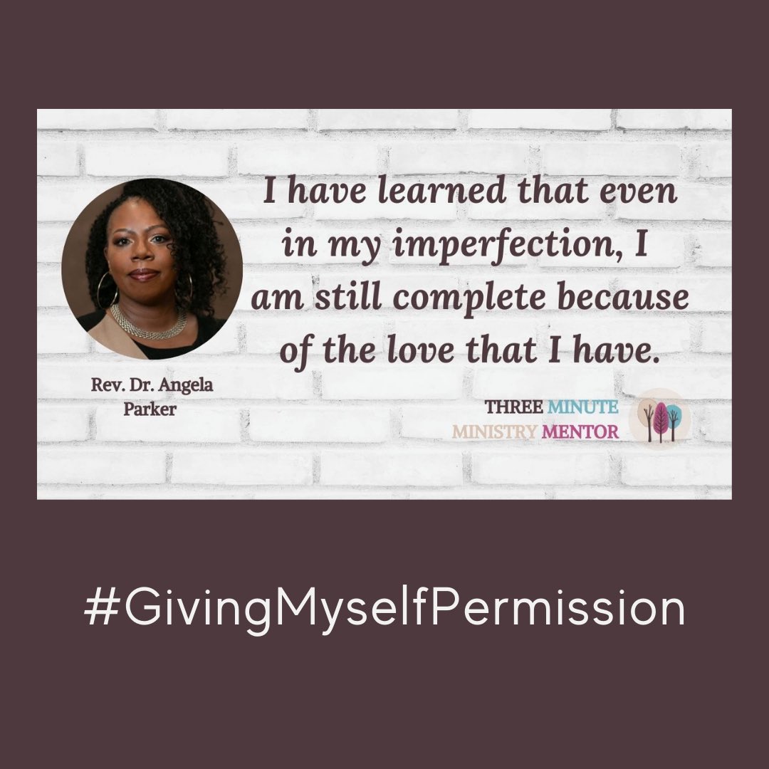 3MinuteMin's tweet image. Imperfect. And complete. Rev. Dr. @anp22fab reminds us how giving ourselves permission is important. 

eileencampbellreed.org/2022/01/24/3mm…

#clergylife #clergyhealth #pastoralimagination #permissiontobe