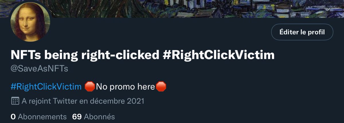 NFTs being right-clicked #RightClickVictim tweet media