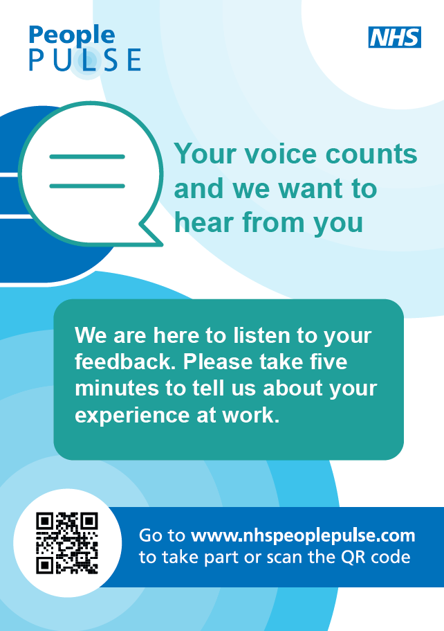 DCHFT's tweet photo. At DCH we are committed to creating an environment where everyone feels they belong, they matter and their voice is heard. We are therefore asking staff to take five minutes to complete the latest #NHSPeoplePulse survey. #YourVoiceCounts https://t.co/2CyorsUUIe