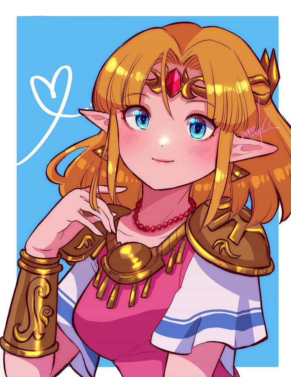 princess zelda 1girl solo pointy ears jewelry blonde hair smile earrings  illustration images