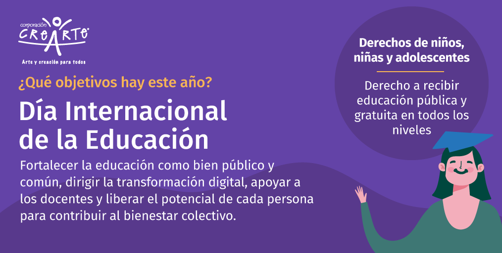 La #educacion  es un derecho fundamental para el desarrollo de aptitudes y capacidades. ¿Qué objetivos plantea la ONU para este año 2022? #diainternacionaldelaeducacion